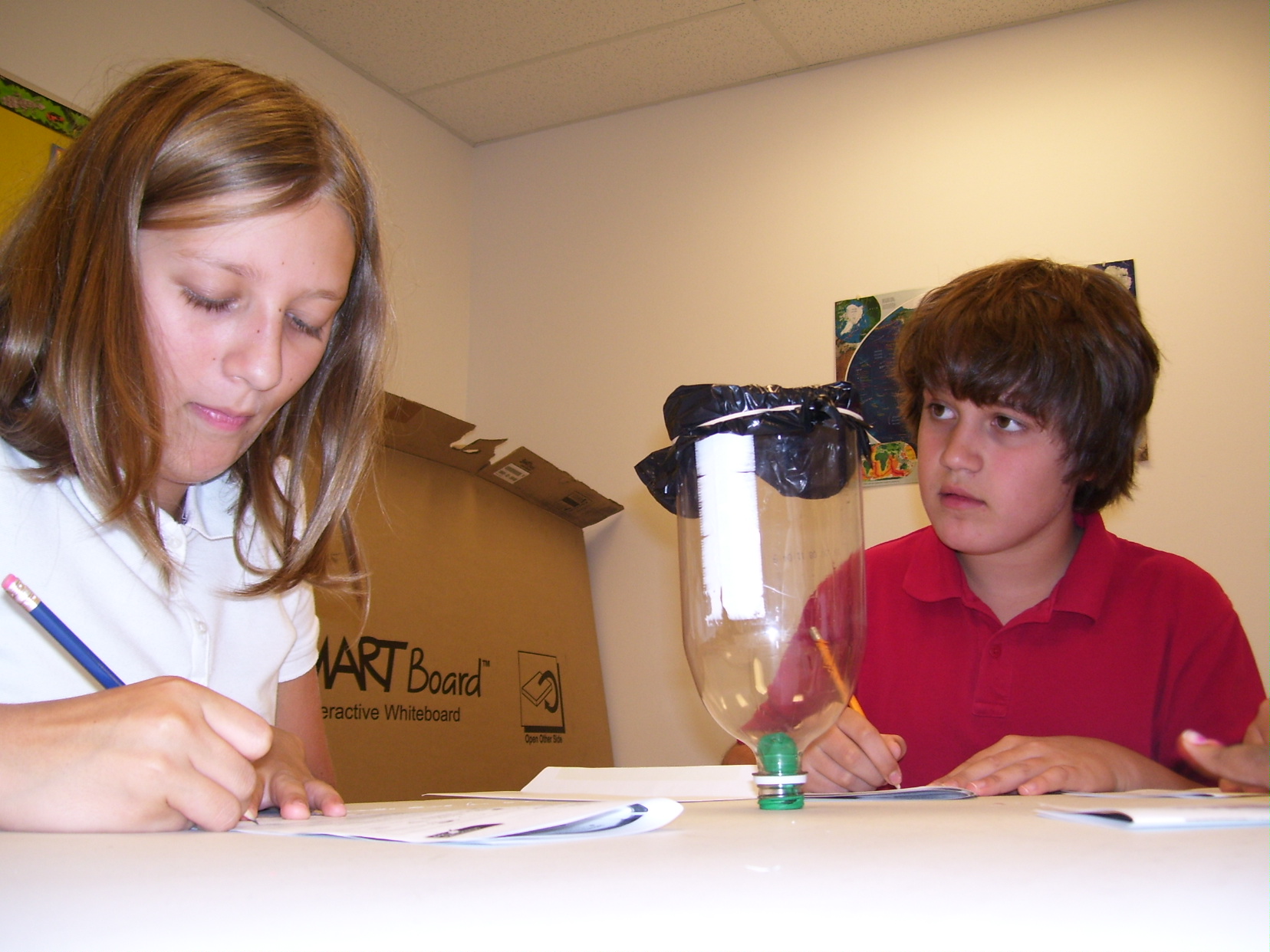 Nicole and Zach in the Science Lab